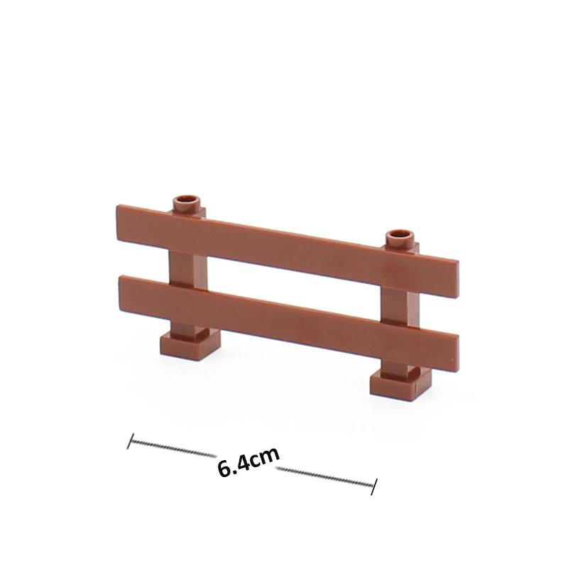 40PCS MOC Parts 6079 Fence 1x8x2 2/3 Rail Handrail Bar Building Blocks Bricks Creative Compatible with City Street View
