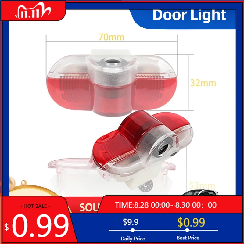 

2026 Новый для VW VOLKSWAGEN, автомобильный мусор, светодиодный светильник для украшения интерьера двери автомобиля, аксессуары для VW Caddy MK3 Bora Lavida Golf