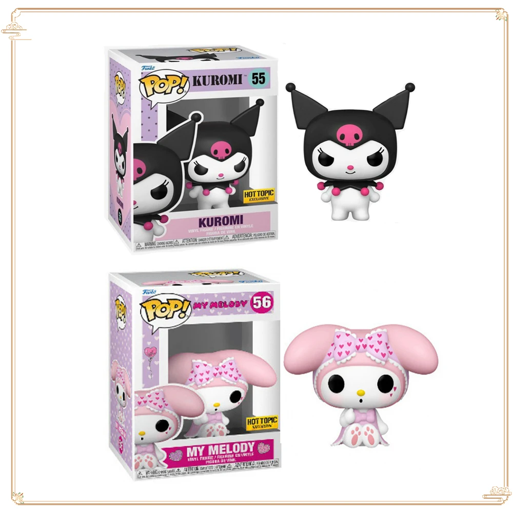 

FUNKO POP Toy Figures Popular Cartoon Sanrio Action Toy Figures Children's Collection Christmas Gift Classic Melody Kuromi Doll