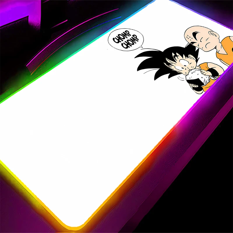 

Mouse Pad DBZ RGB Dragon Ball Krillin Rubber PC Computer Gaming Accessories Mini Pc Mousepad Desk Mat LED Backlight Gamer Carpet