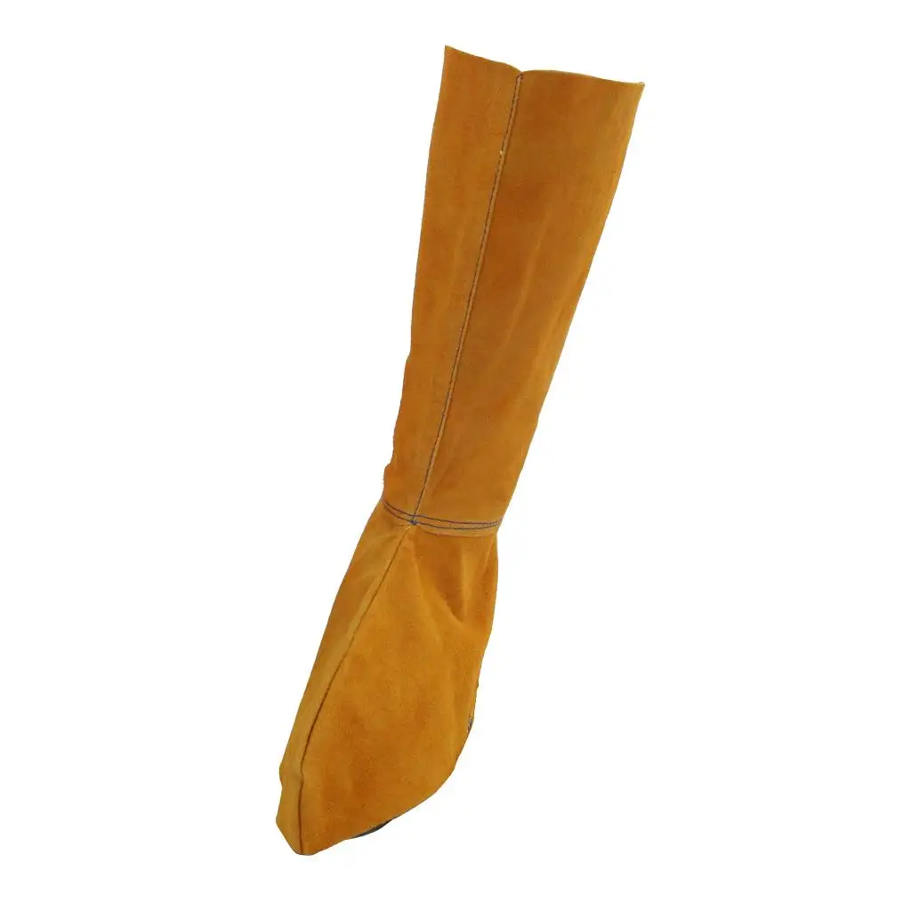 Split Leather Welding Spats, Shoe Protector Cover, Protective Clothing Accessories, 390mm Comprimento