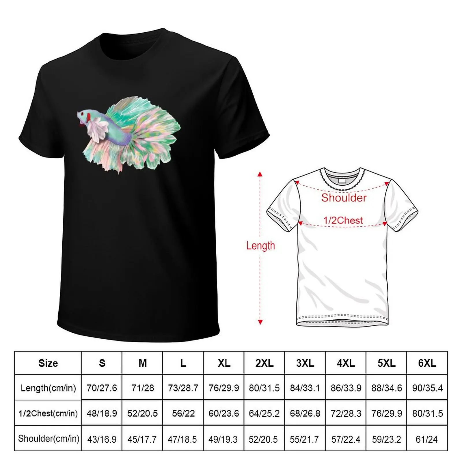 Siamese fighting fish T-Shirt Athletic Quick Dry T-Shirt for Men