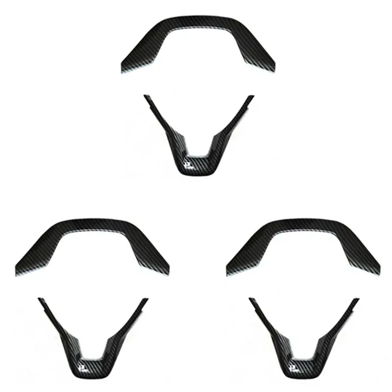 

3X 2 шт. черные защитные накладки на рамку рулевого колеса в стиле карбонового волокна для HONDA ACCORD 2018 2019