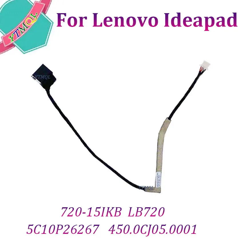 

1-10Pcs Brand New DC Power Jack Porta For Lenovo Ideapad 720-15IKB Laptop LB720 5C10P26267 450.0CJ05.0001 DC Power Jack Porta