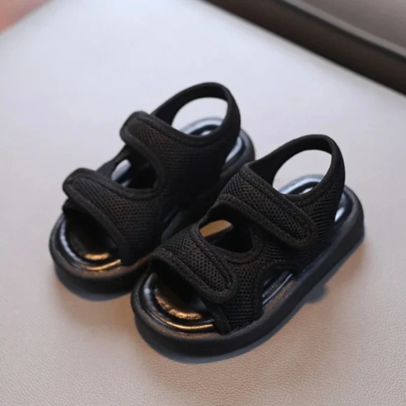 Children's Shoes Boy's Fashion Breathable Baby Sandals Summer 2023 New White Cool Slippers Sandals 21-30