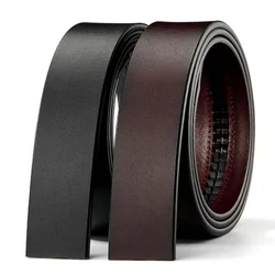 100% echte koe lederen riem zonder gesp voor automatische gesp Vintage riem lichaam 3,50 cm breed zwart bruin koeienhuid