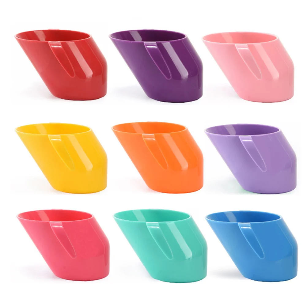 كوب تدريب للأطفال 200 مل أخضر محمول بمقبض مزدوج فم مائل للأطفال الصغار ممارسة تعلم الطفل #1