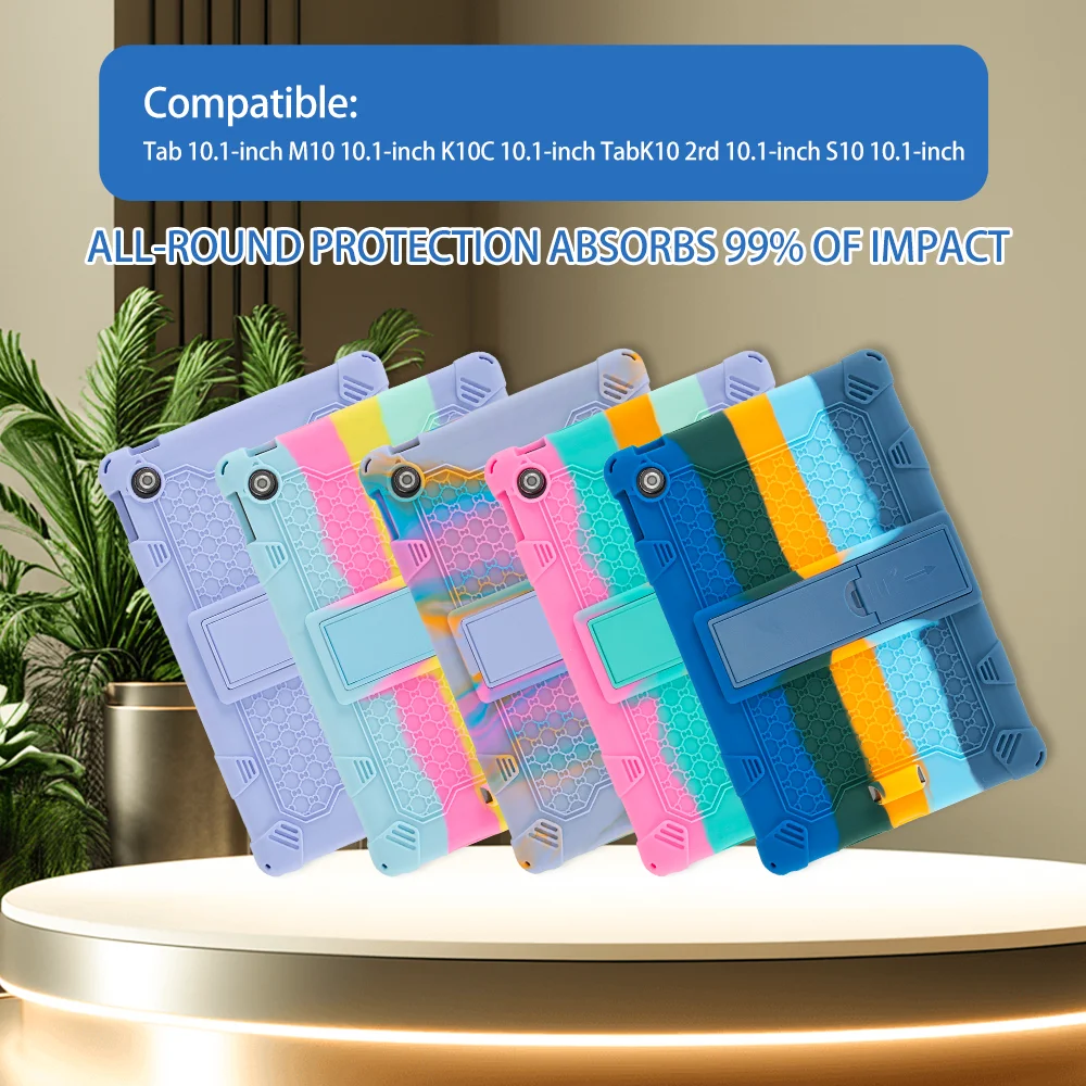 

Kickstand Case For Lenovo Tab 10.1 2025 K10C TB311XU TB311FU ZAEH0019IN ZAEH0180IN ZAEJ0054IN Soft Silicone Kids Safe Cover Capa