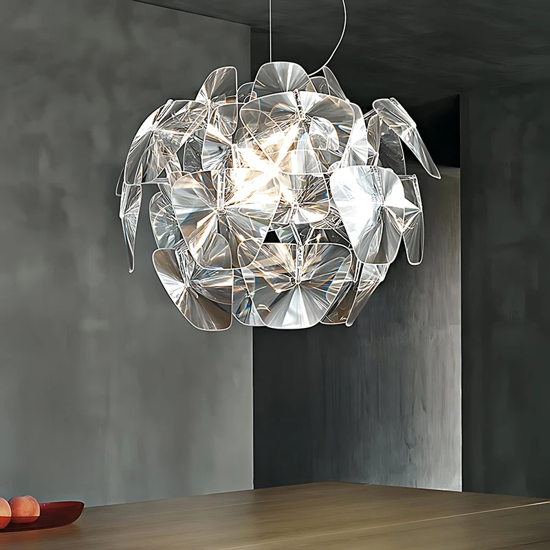 Lampe LED suspendue en acrylique au design nordique moderne, luminaire décoratif d'intérieur, idéal pour un salon, une chambre à coucher ou un restaurant