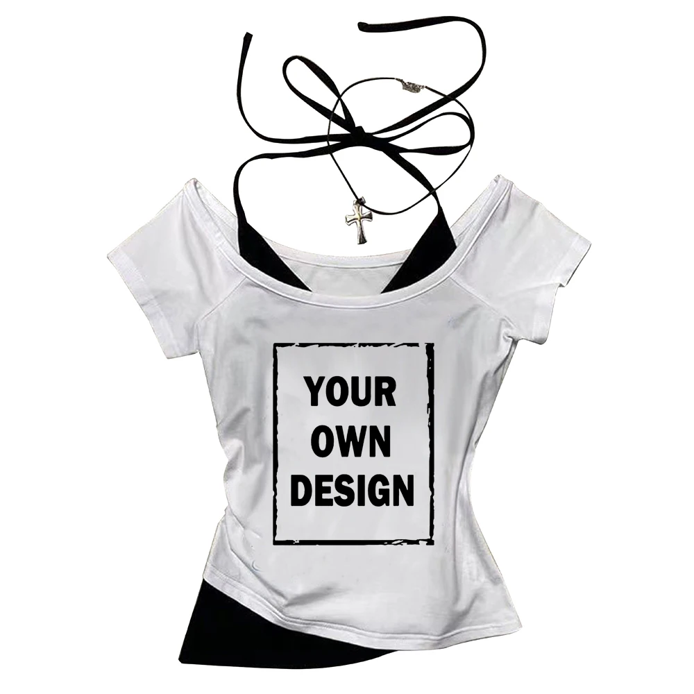 Custom T Shirt DIY Print Your Design T-Shirts Girls DIY Shirts Tops Printing