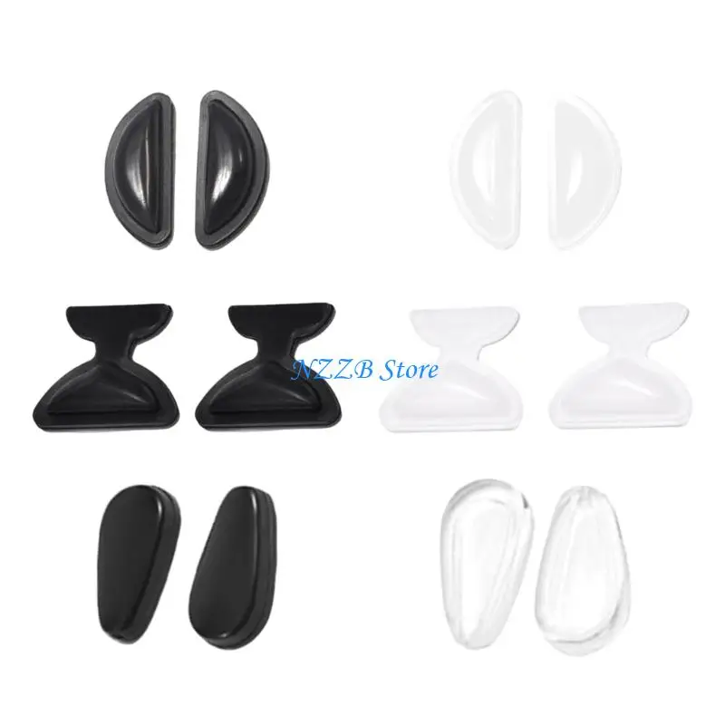 

T21F Long Wear Silicone Nose Pads Anti Slip Grip for Full Frame Glasses Pack of 30
