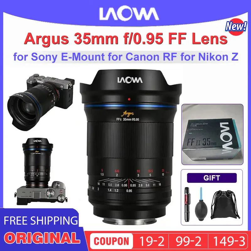 Venus Optic Laowa 35mm f0.95 Argus FF Lens Manual Focus 15-Blade Diaphragm Full-Frame for Sony E for Canon RF for Nikon Z