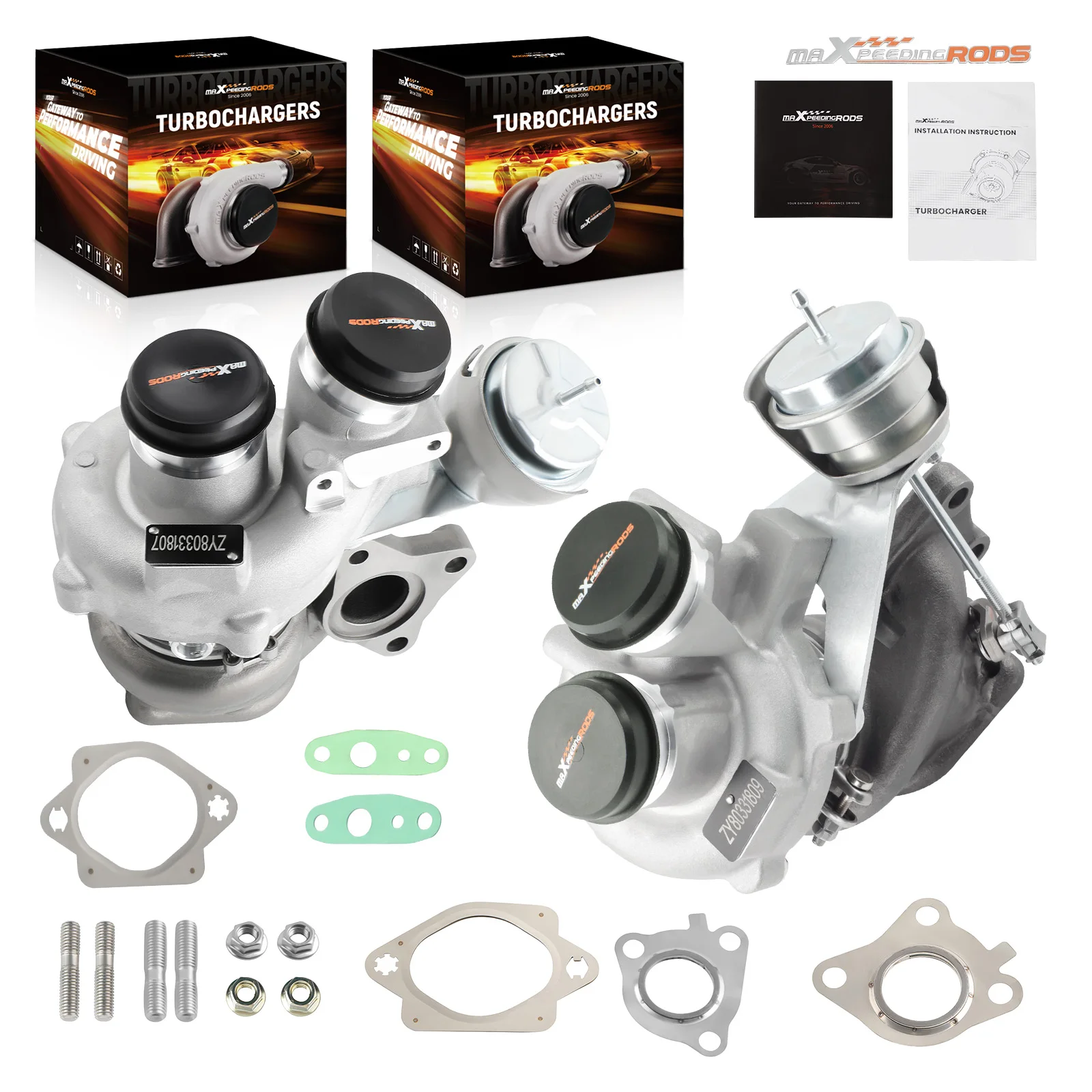 

K03 Twin Turbo Turbocharger for Ford 3.5L F150 Expedition Navigator Transit 150 / 250 /350 2013-2016 V6 Pickup 365HP 53039700469