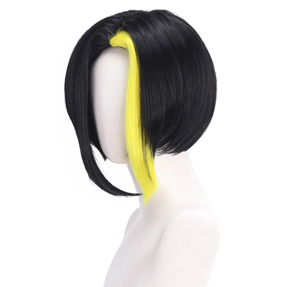 Mashle Magic and Muscles Cosplay Wig Fin Ames Black Hair for Men Women