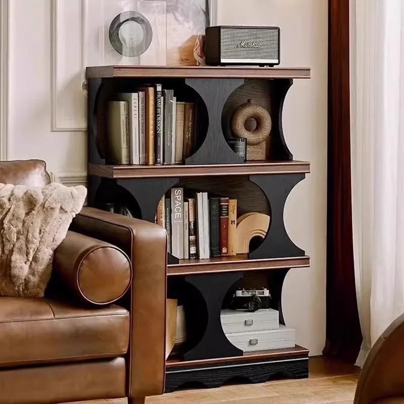 Strictly selected French retro Hadid solid wood bookcase, living room display cabinet, antique study, large-capacity floor-to-