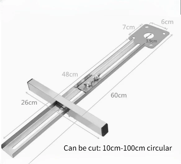 Hole Opener Woodworking Router Circle Miling Groove Wood Tool Trimming Machine Edge Guide Postioning Cutting Board Tool