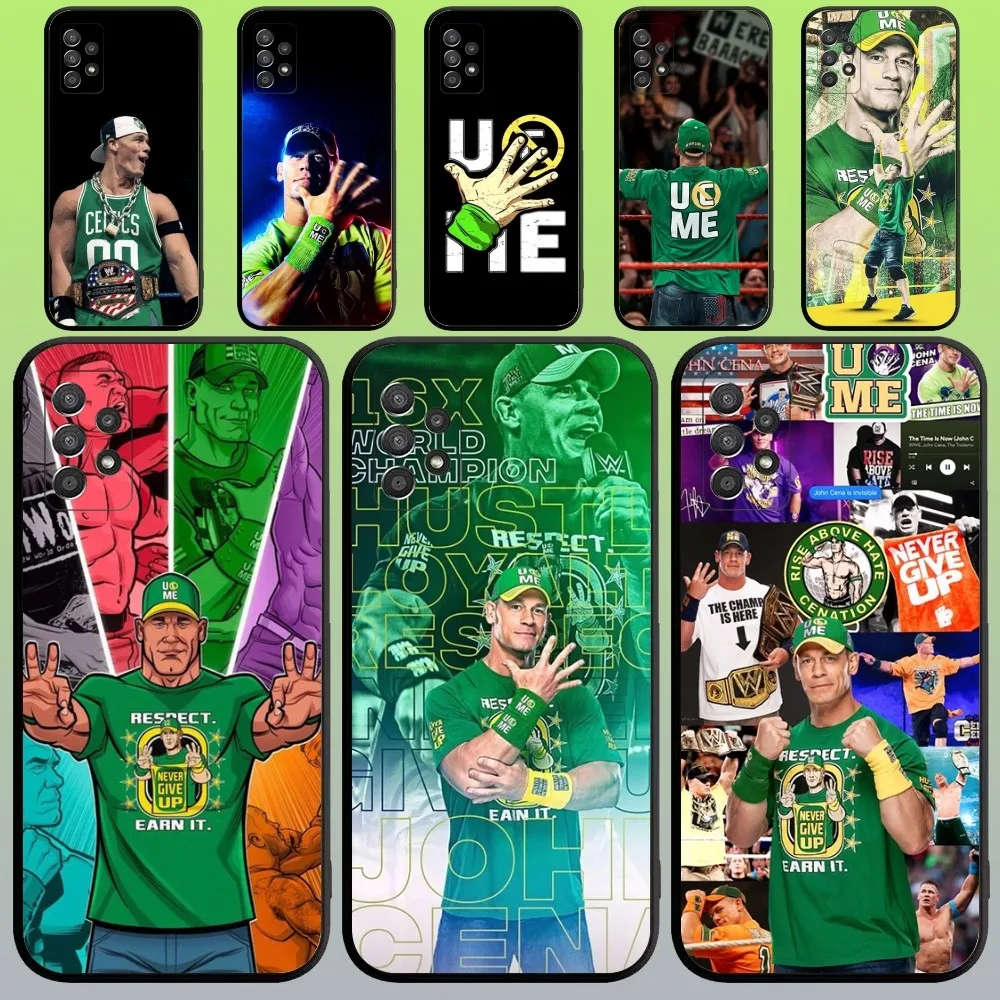 John Cena Wrestling Phone Case For Samsung Galaxy A20,A21s,A22,A31,A32,A52,A53,A72,73,A80,A91 Soft Black Cover