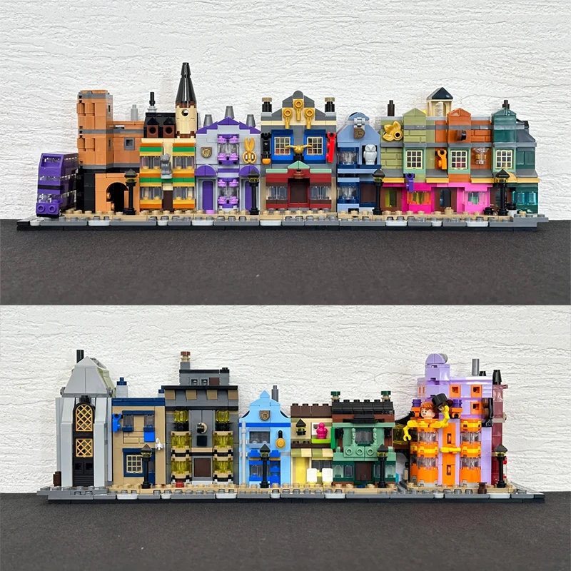 2750 個クリエイティブマジックアレイウィザーディングショップビルディングブロックストリートビューアーキテクチャモデル組み立てるレンガのおもちゃギフト子供大人のための