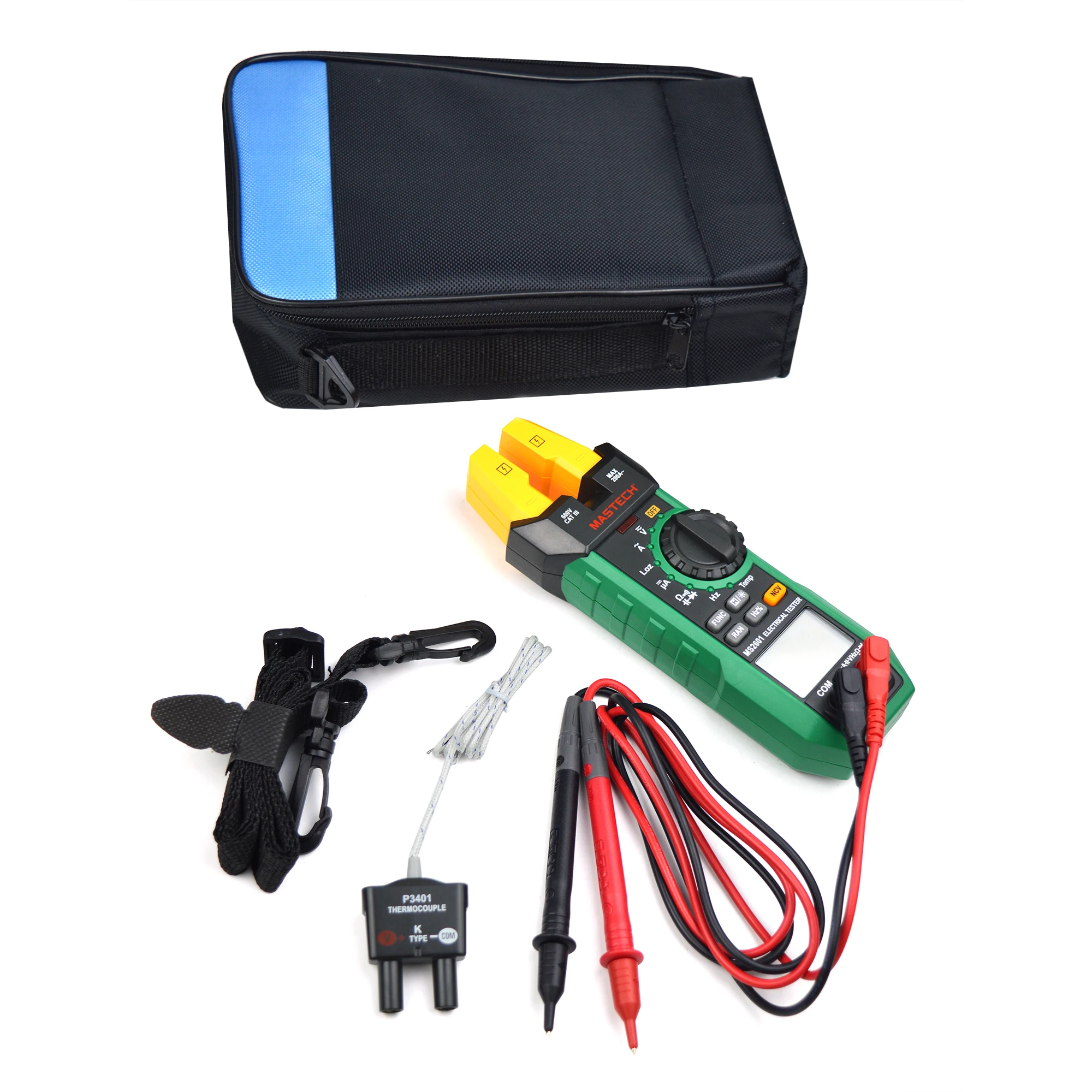 Imagem -05 - Mastech-digital Medidor de Garfo ac dc Tensão Corrente Resistência Diodos Continuidade Freqüência Duty Temperatura Ciclo Ms2601 200a 12 mm