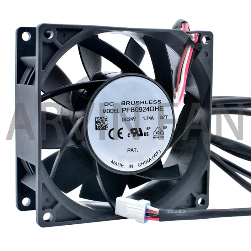 PFB0924DHE 9cm 9.2cm 92mm Fan 92x92x38mm DC24V 1.74A 4 Wires IP68 Waterproof Cooling Fan For The Inverter Server Chassis