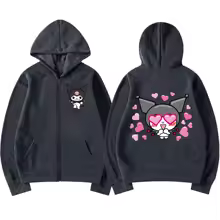 Kuromi Sanrio Classic Hello Kitty Zip Hoodie