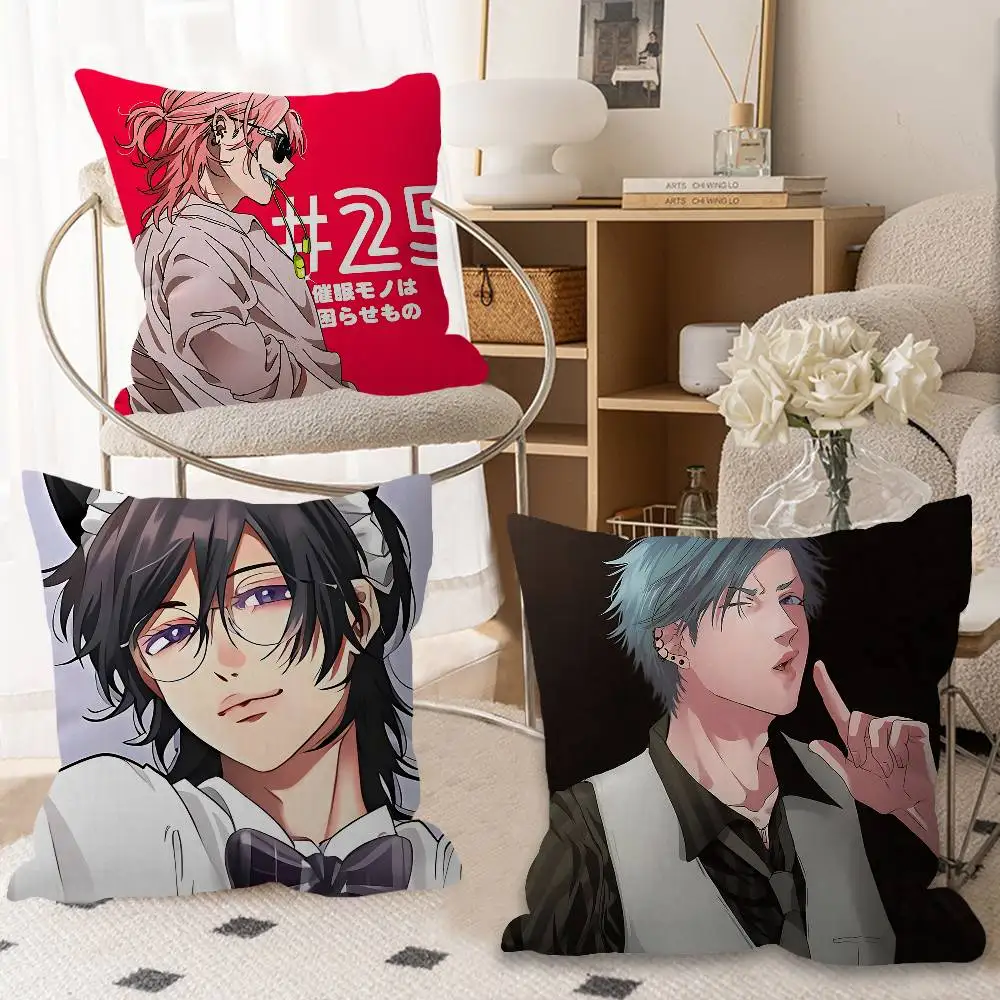 Y-Yarichin Bit Club Pillowcase Toon Gift Cushion Cover Bedroom Home Sofa Chair Seat Decor Pillow Case
