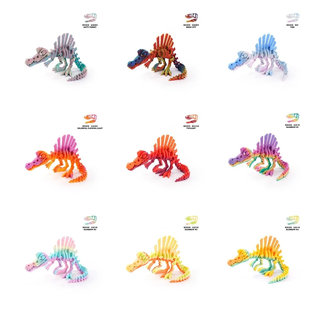 ثلاثية الأبعاد مطبوعة ديناصور المنقولة Echinosaurus تمثال التنين العظام نموذج سطح المكتب الحرفية زخرفة الإبداعية الجدة هدايا للأطفال