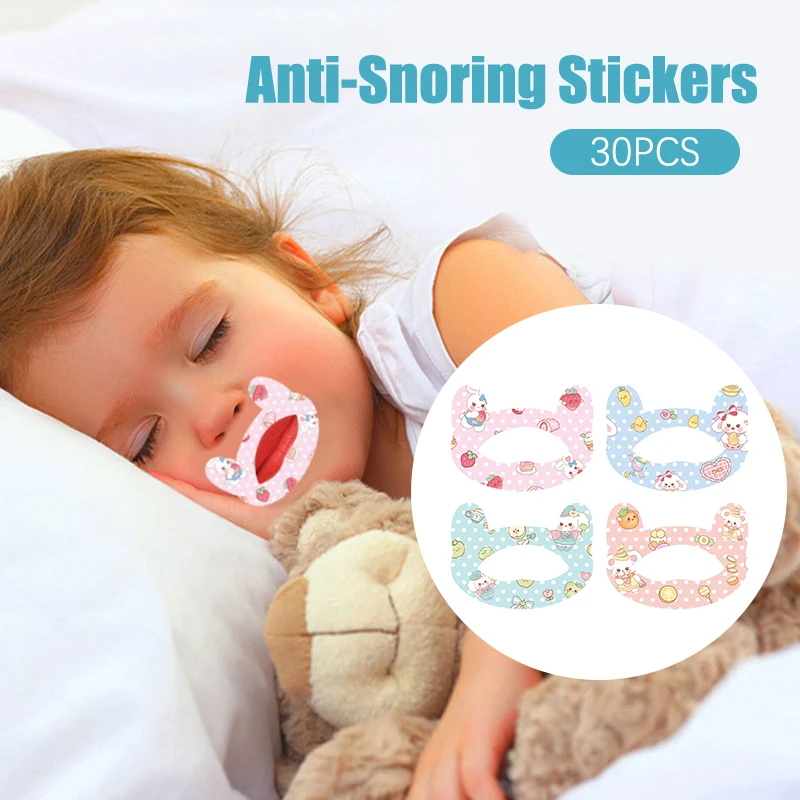 

30pcs/Bag Anti-Snoring Sticker Baby Child Good Sleeping Closed-mouth Patch Breathing Correction Paster Orthosis Tape Mouth Strip