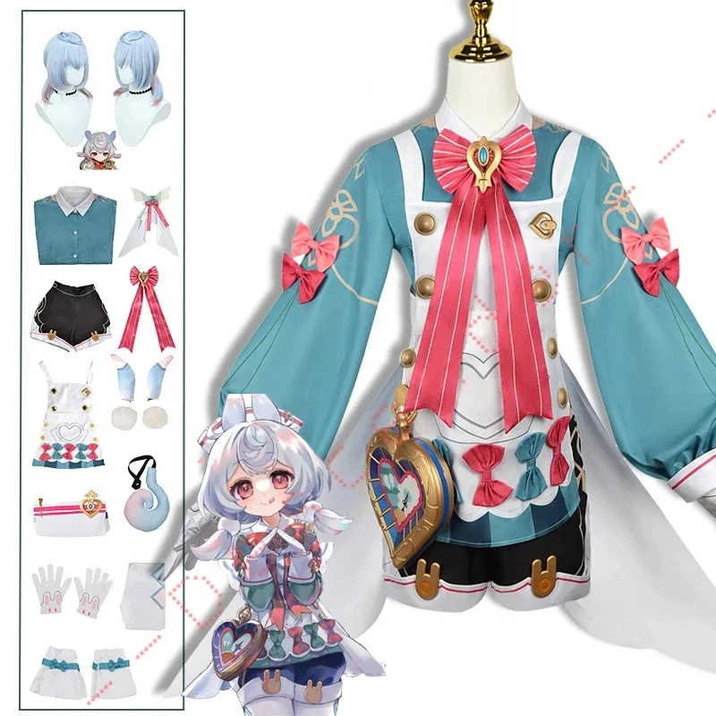 

New 2025 AA Sigewinne Cosplay Genshin Impact Costume Fontaine Melusine Fortress of Meropide Head Nurse Wig Tail Ear Uniform ★★★