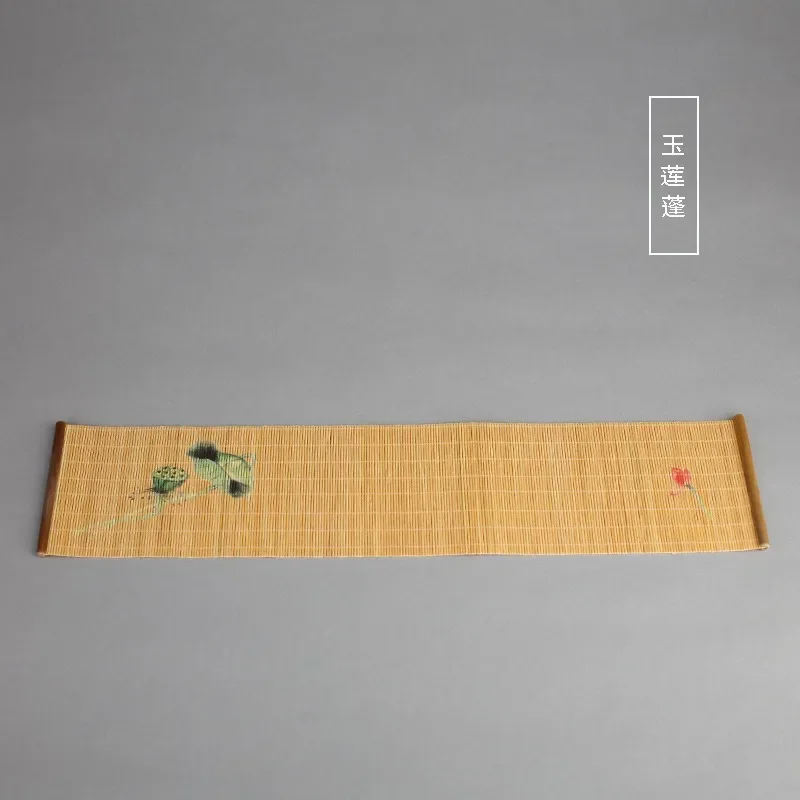 Creative Handmade Bamboo Tea Mats Placemat Table Mat Chinese National Ceremony Decor Crafts Waterproof Runner