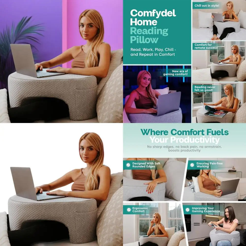 

Эргономичный стол из пены с эффектом памяти с подлокотниками и карманом — удобная поддержка для ноутбука, чтения и игр на любой поверхности