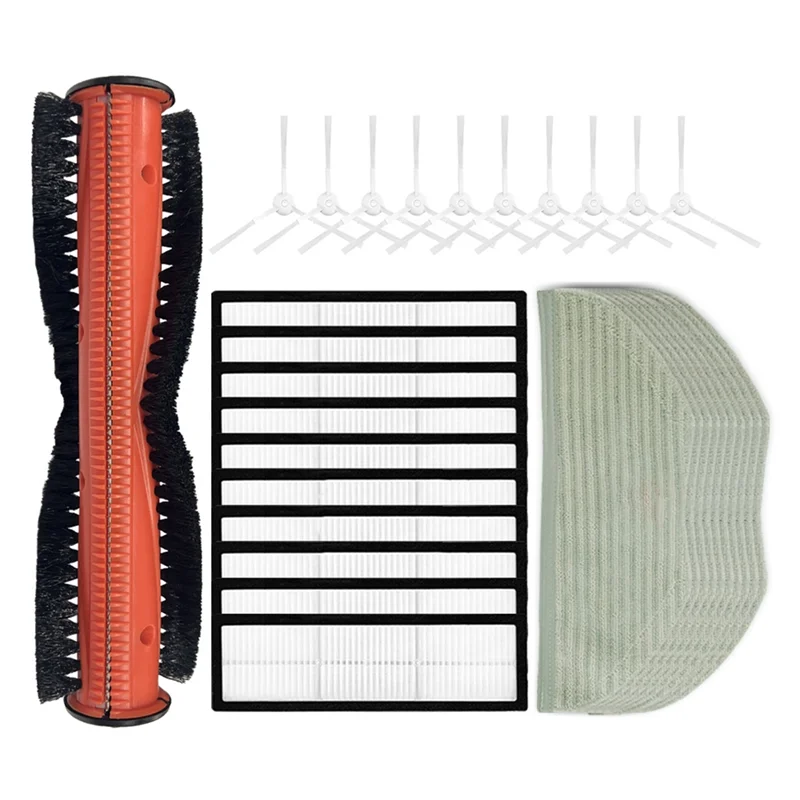 N98r compatível para xiaomi s10t/stfcr01sz rolo escova lateral filtro mop panos robô aspirador de pó acessórios