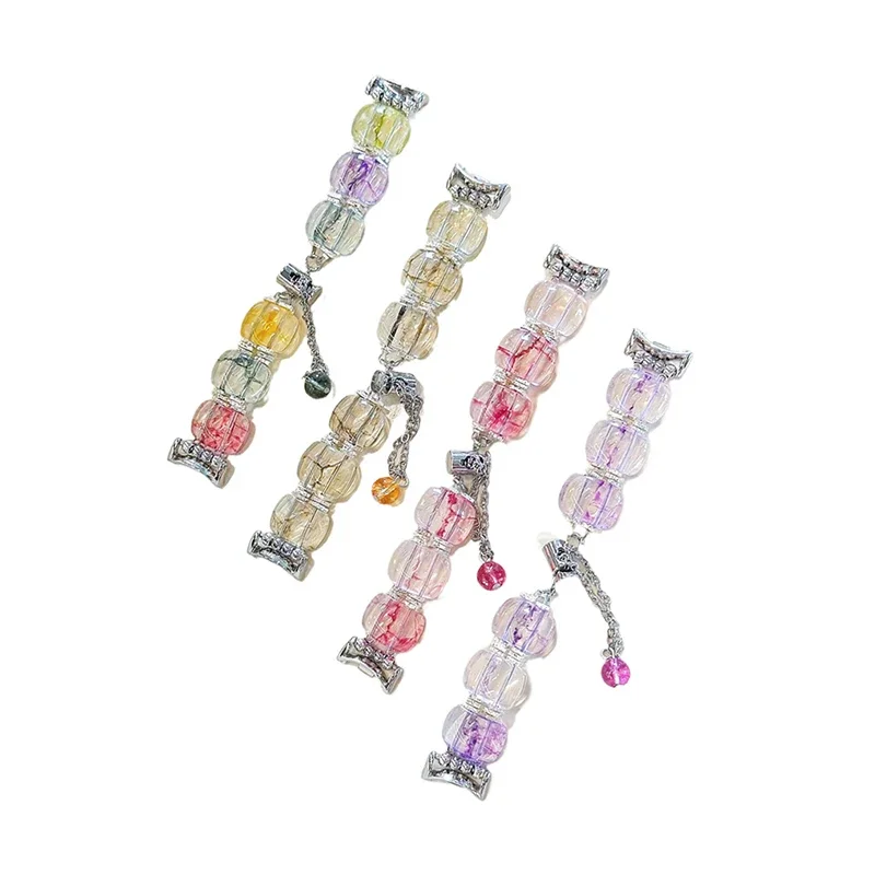 Colorful Glass Crystal Strap for Xiaomi Mi Band 8 Pro 7Pro Fashion Jewelry Transparent Bracelet for MiBand 9 8 7 6 5 Accessories