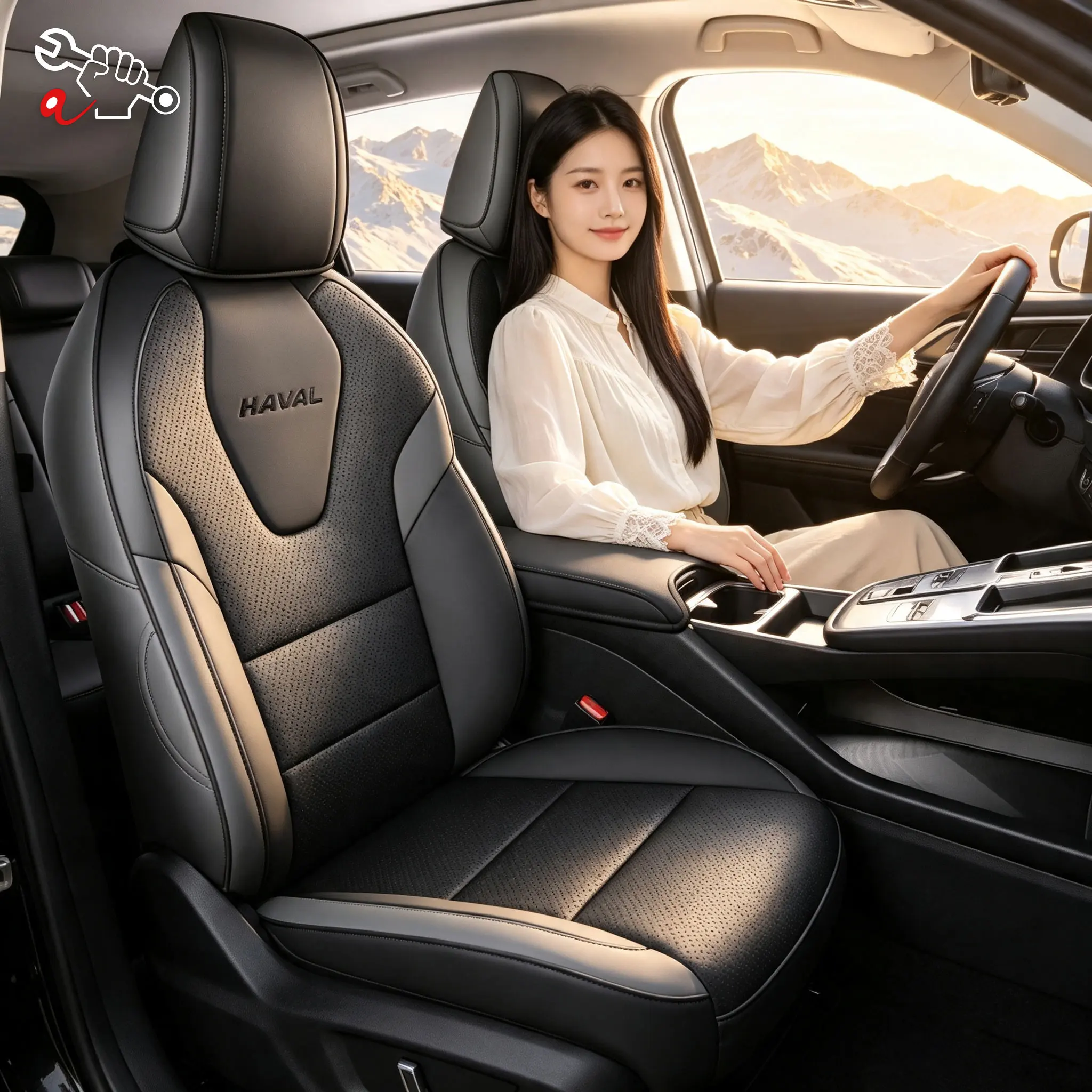 Left-Drive Car Seat Cover For Haval H6 H6L 2026 Custom Fit Seat Cover Full Surrounded Seat Protection Cushion Auto Interior