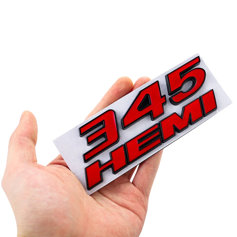 1 قطعة ثلاثية الأبعاد ملصقات السيارات المعدنية 345 392 HEMI شعار جسم السيارة المصد الخلفي جذع شارة الشارات اكسسوارات