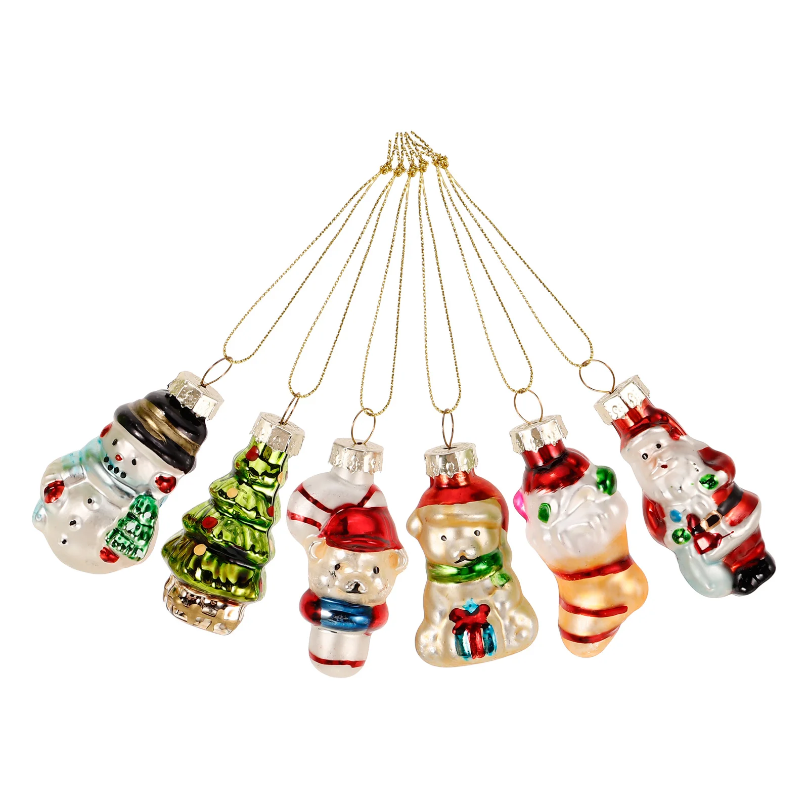 

6 Pcs Christmas Tree Hanging Ornaments Pendants Minature Decorations Decorative