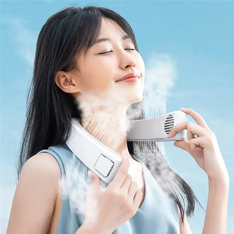 vivace-ventilateur-de-cou-portable-usb-ventilateur-sans-lame-rechargeable-4000mah-ventilateur-a-semi-conducteur-de-refrigeration-silencieux-pour-l'ete-blanc