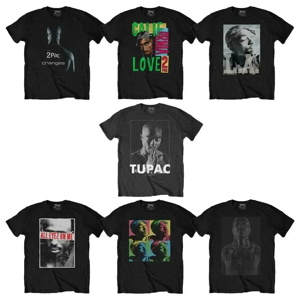 Summer Cotton Short Sleeve O-Neck Unisex T Shirt New S-5xl Tupac Shakur Changes 2Pac All Eyes on Me Cali Love Men's T-Shirt