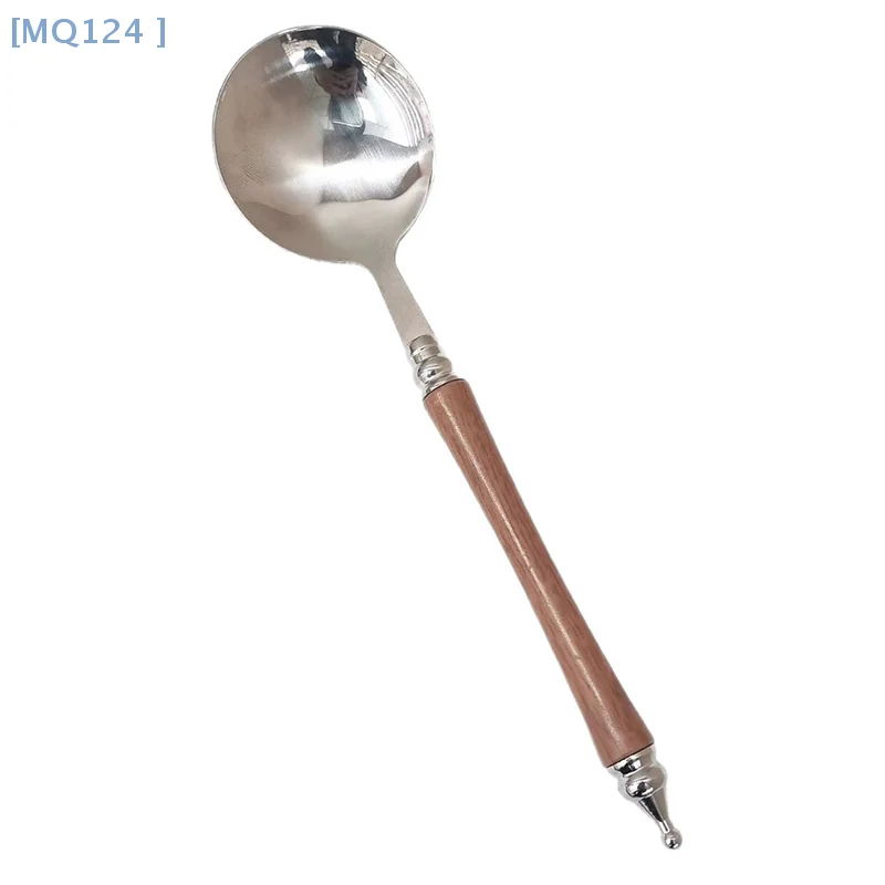 【HGPB】круглая ложка из нержавеющей стали, сетка, красный, золотой ужин, длинная ручка, десертные ложки для перемешивания, кухонные аксессуары, гаджеты