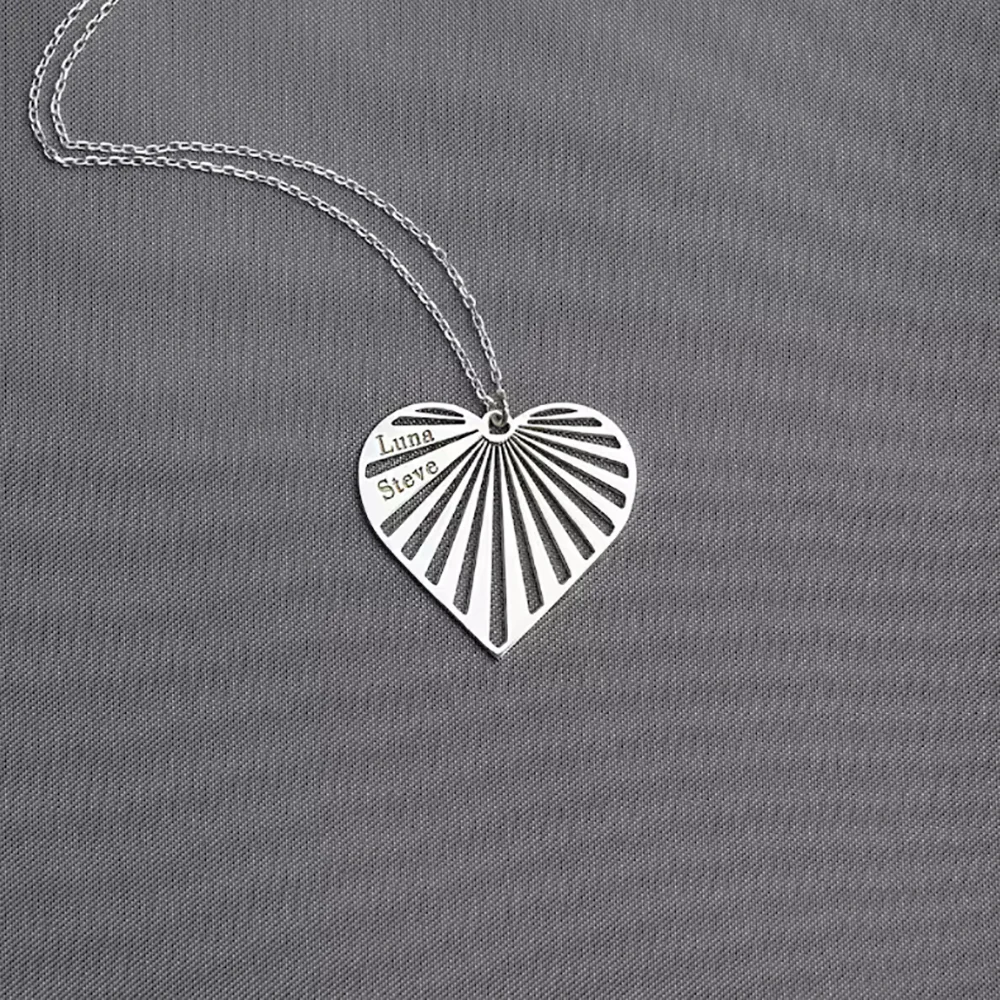 تخصيص متعددة اسم قلادة شخصية الأسرة الأطفال اسم قلادة للأم الفولاذ المقاوم للصدأ القلب قلادة مجوهرات هدية