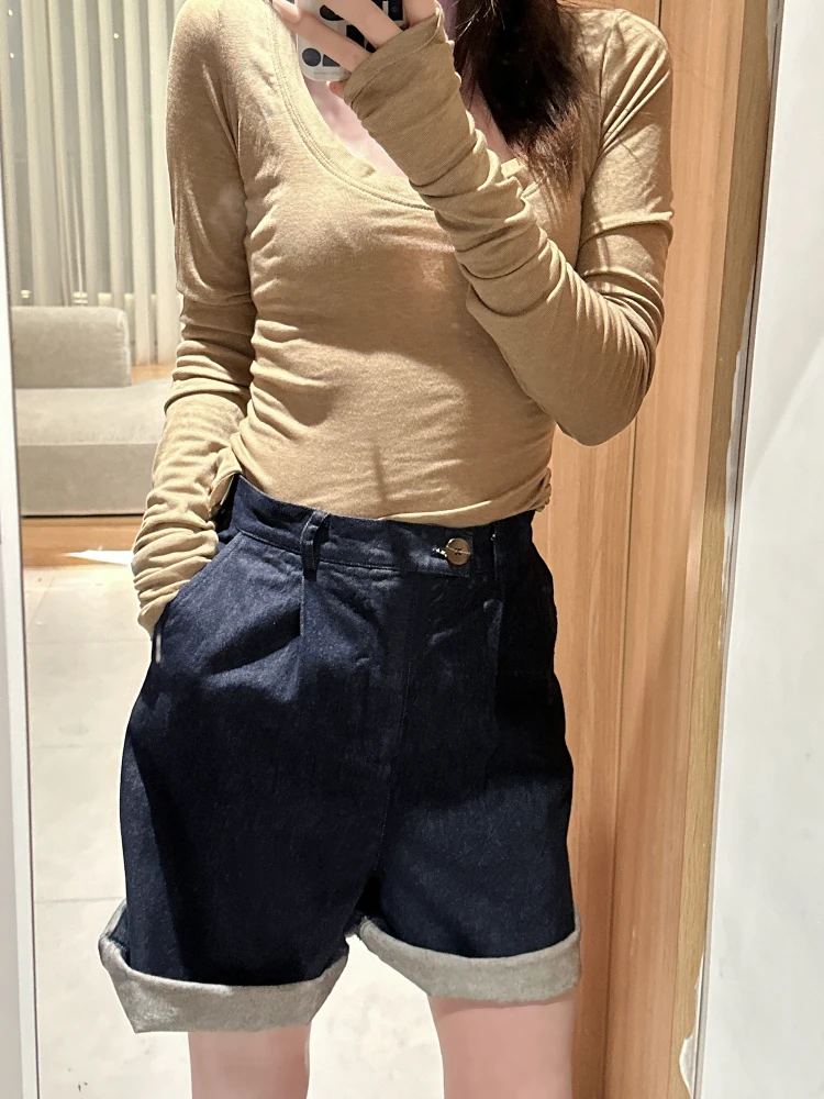 

Spring Summer High Waist Straight Leg Jeans Women's Faion Slim Fit Classic Waed Denim Pants Comfortable Base Layer Trousers