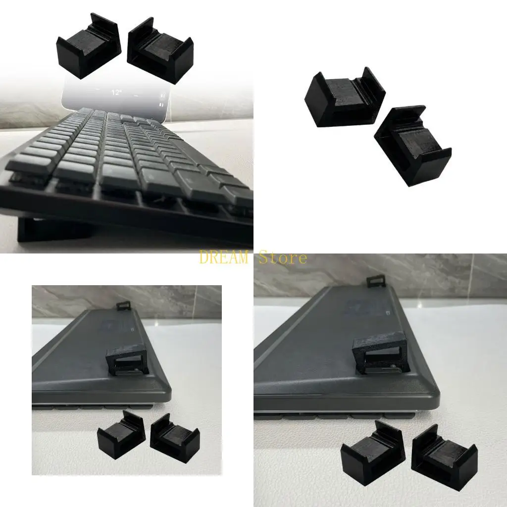 Plastic Keyboard Support Feet for Mechanical Keyboard, Pair That Lifts the Back Area for Smoother Typing Comfort in Office Work