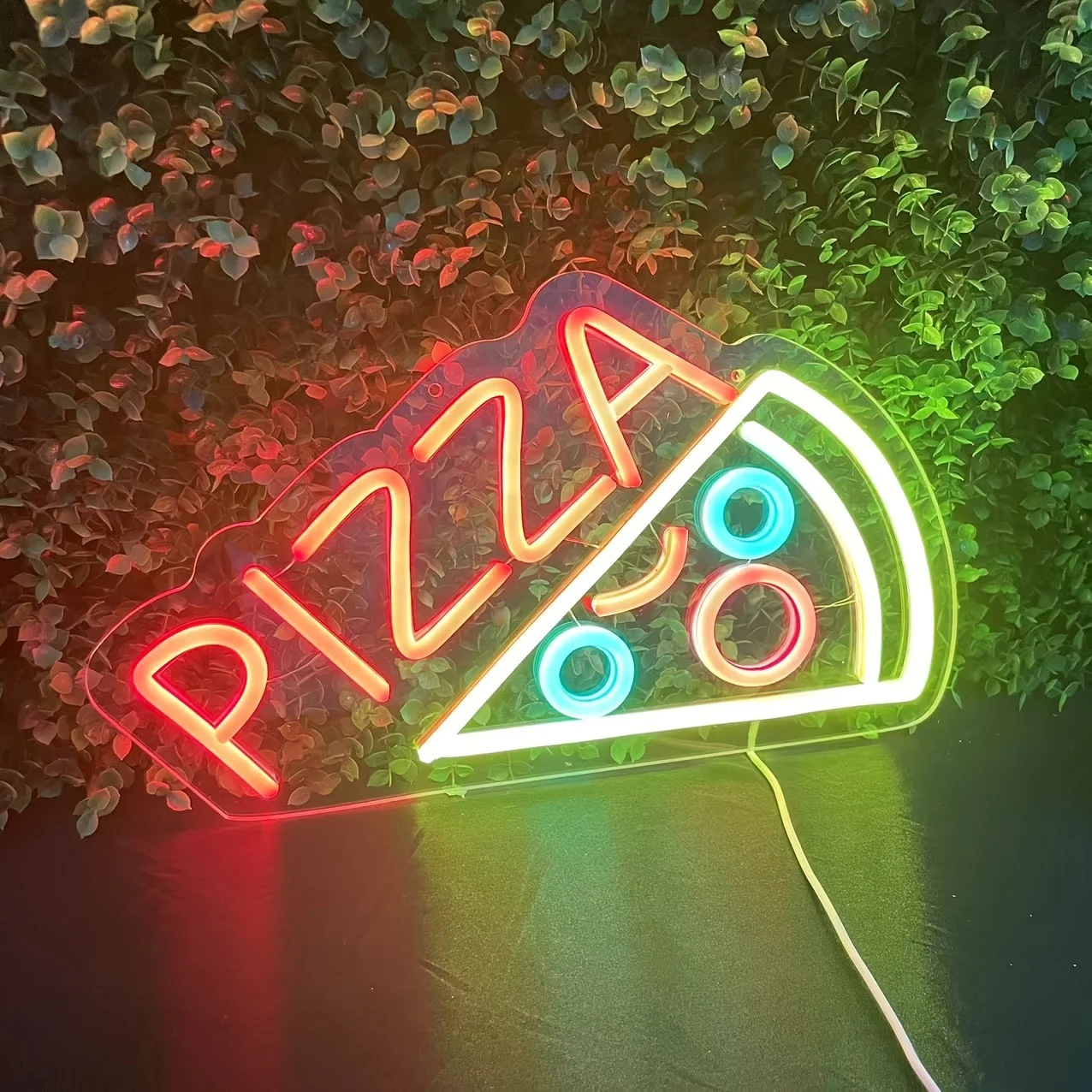 Neon Pizza do dekoracji pizzy, neon w kształcie pizzy, neon LED do pizzy do restauracji, kuchni, sklepu, imprezy, zasilany przez USB