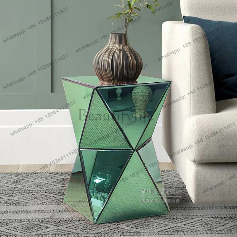 Mirror corner glass sofa simple European neoclassical postmodern furniture F0460
