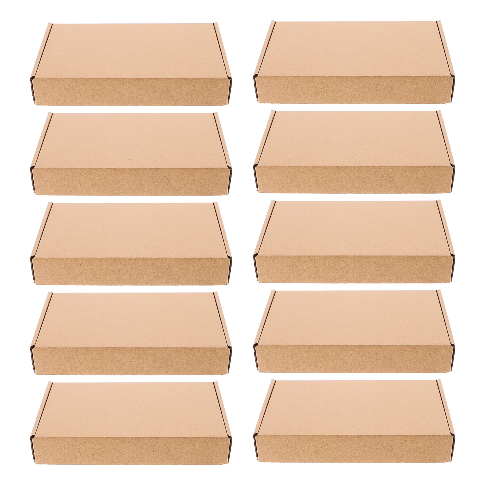 Caixas de papelão para embalagem Mailer, Embalagem Hat Kraft Paper, Moving Bulk Mailing, 10 Pcs