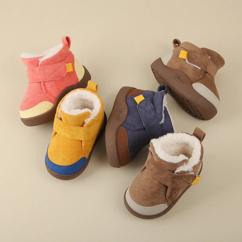 Toddler Baby Boots Winter Boys Girl Warm Baby Snow Shoes Plush Soft Bottom Infant Shoes Newborn Baby Outdoor Sneakers Kids Boots