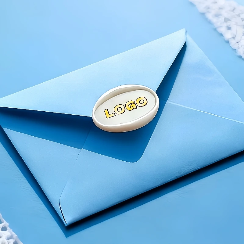 

Custom Oval Wax Seals for Wedding/Party/Brand LOGO Envelope Invitation Back Self Adhesive Sticker Personalized Wax Seal Stickers