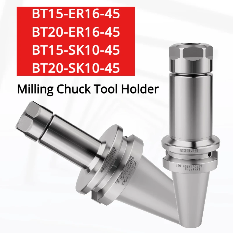 

BT15-ER16 Milling Chuck Tool Holder, Balanced G2.5 @25,000 RPM, for CNC Milling Machine Center