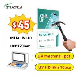 TUOLI 50pcs X9HA HD Protector Film Nano Liquid Uv Glue Tempered Glass Curing Clear Curved Screen Universal Any Type Mobile Phone