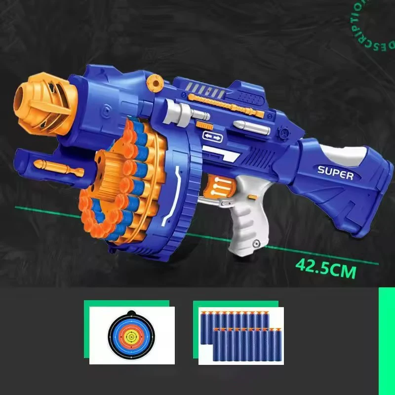 Children's Electric Continuous Shooting Gatling Toy Gun Suction Cup Soft Bullet Gun Explosion Nerfs gun BB Guns Gifts for Kids